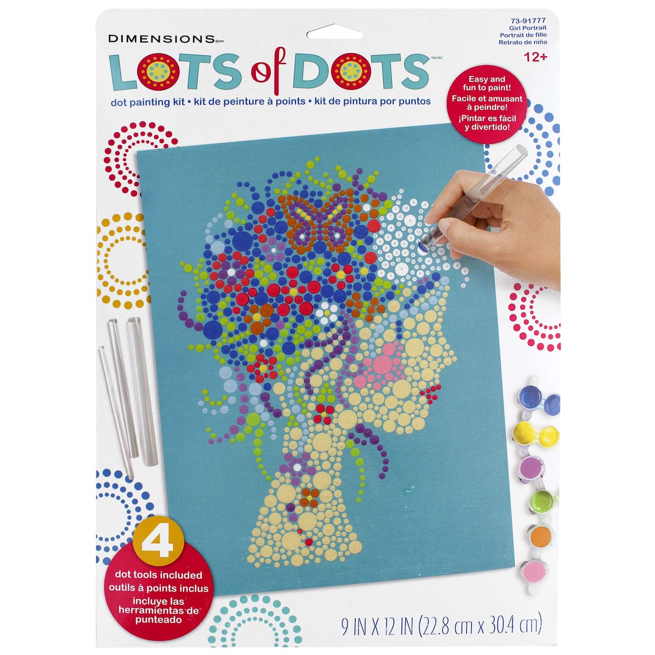 Dimensions® Lots Of Dots™ Dot Painting Kit, Girl